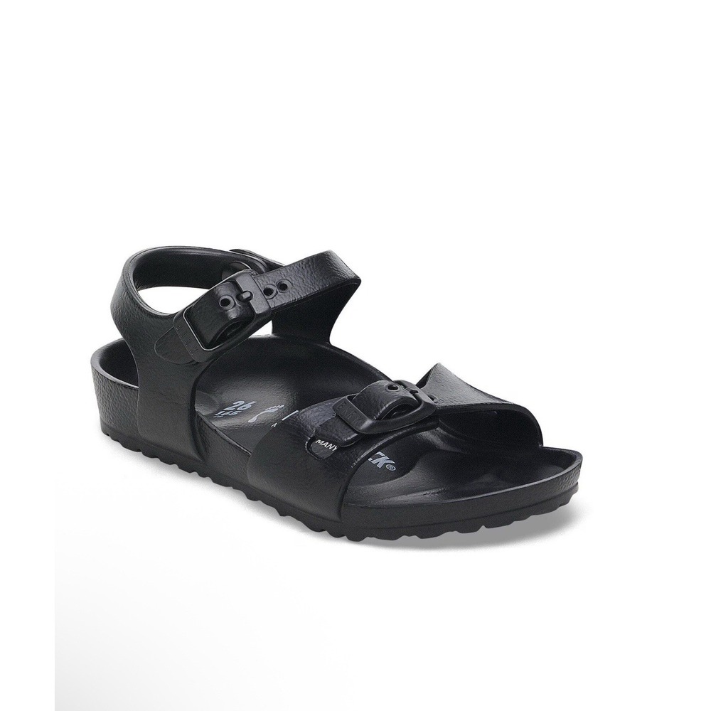 Birkenstock Kids Rio Eva Rubber Buckle Ankle Strap, Black Size 12-12.5 K New